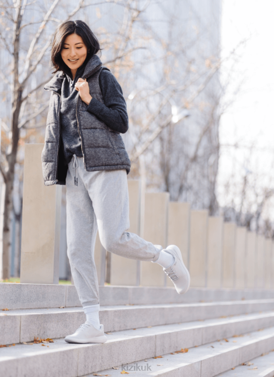 Shoe Kizik Madrid Eco Knit Pebble Grey Women VL28133